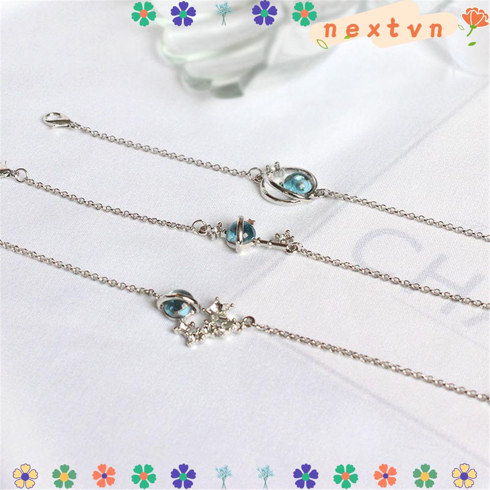 Vòng đeo tay chuỗi hạt hình hành tinh bầu trời sao thời trang cho nữ