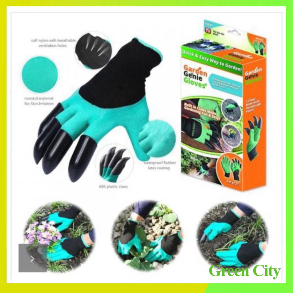 Bao tay có móng nhựa làm vườn  - Green City