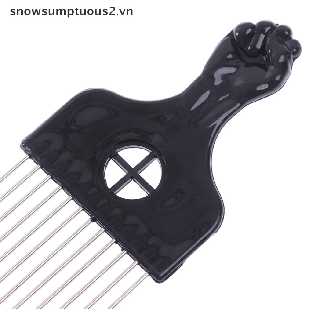 [Hàng mới về] Lược chải tóc kiểu Châu Phi da đen kim loại tạo kiểu dành cho salon