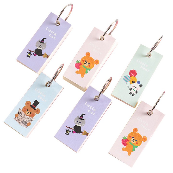 Flashcard học từ vựng hình gấu cute dễ thương cho bé - Bộ thẻ ghi nhớ tiếng anh