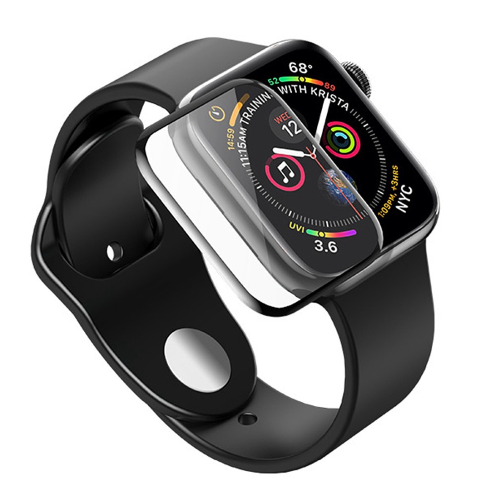 Kính Cường Lực Cong 3d Bảo Vệ Màn Hình Cho Đồng Hồ Thông Minh Apple Watch Series 5 &amp; Series 4 3 2 1 / Hd Kích Thước 40mm 44mm 38mm 42mm