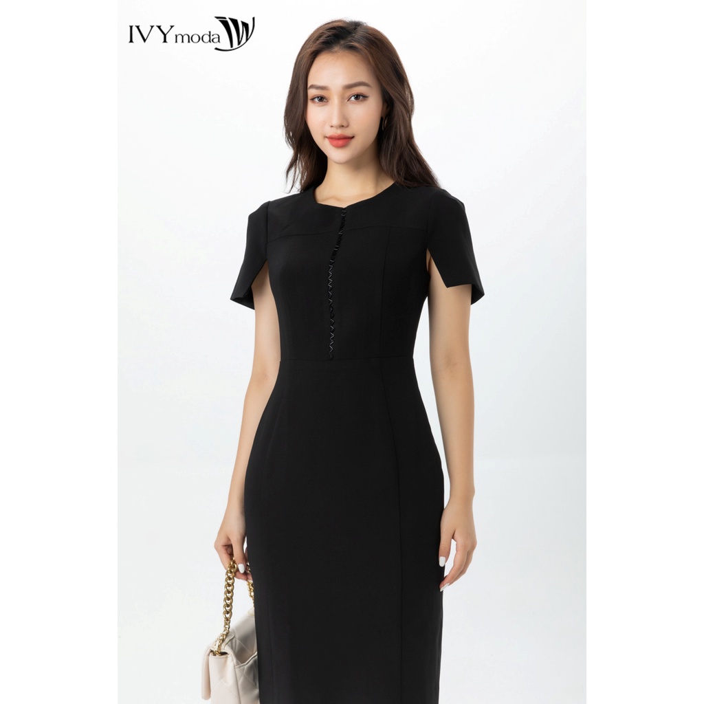 Đầm ôm xẻ tay IVY moda MS 48M7273