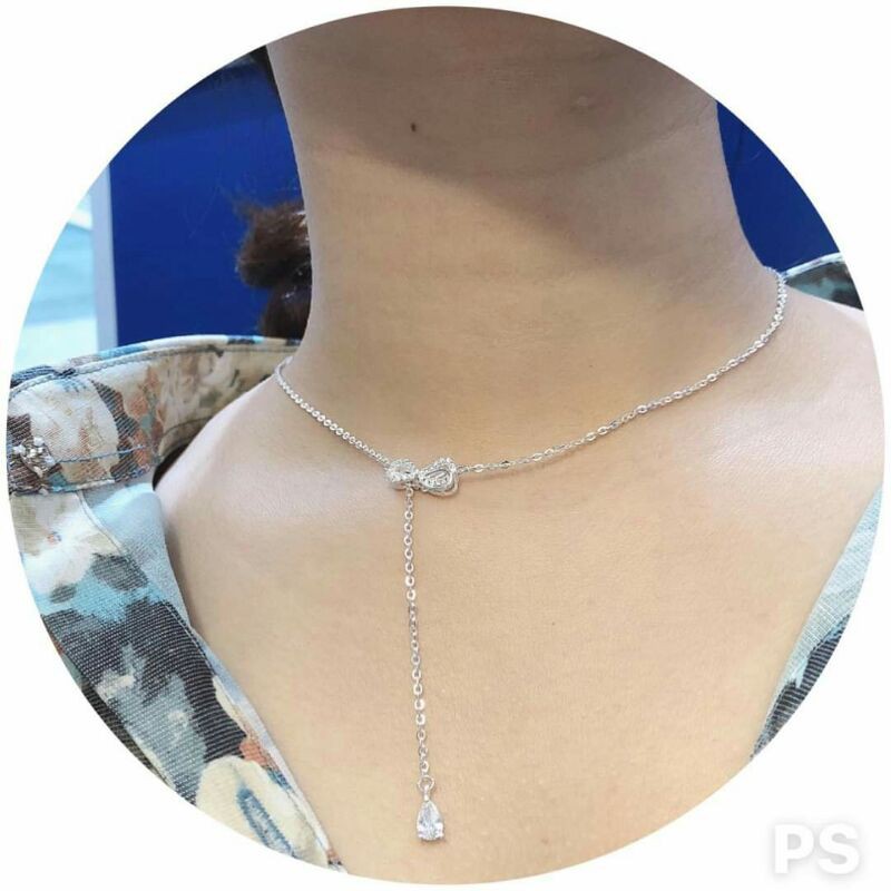 DÂY CHUYỀN NƠ BẠC XINH