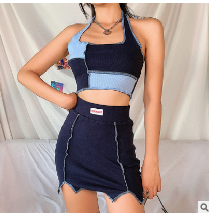 Set Áo Lửng 2 Dây + Chân Váy Ngắn Quyến Rũ Cho Nữ | BigBuy360 - bigbuy360.vn