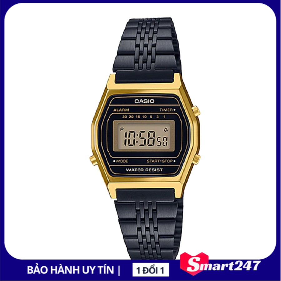 Đồng hồ nữ điện tử Casio LA690WGB-1DF dây thép (chính hãng Anh Khuê)