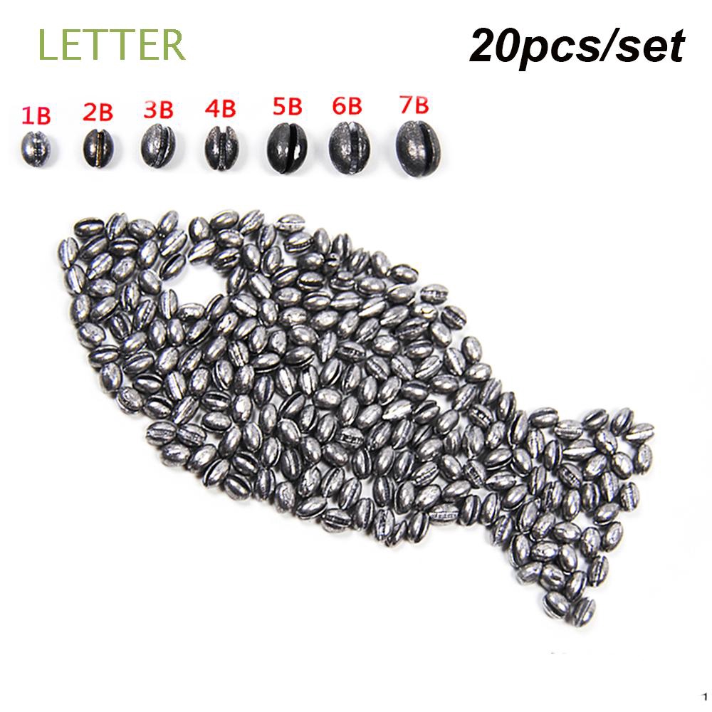 Túi 20 viên chì câu cá chuyên dụng nhiều kích thước tùy chọn