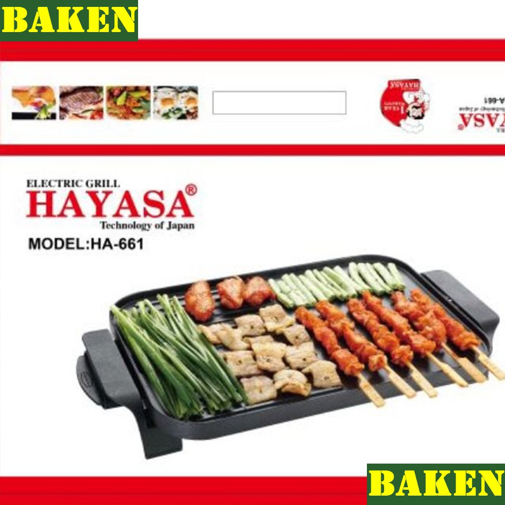 Bếp Nướng Điện Không Khói HAYASA HA-661 – Khay – Vỉ Nướng Điện - BAKEN