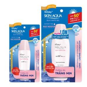 ✅(CHÍNH HÃNG) Sunplay Skin Aqua Silky White Gel - Kem Chống Nắng SPF50+, PA++++ Thêm Khuyến Mãi