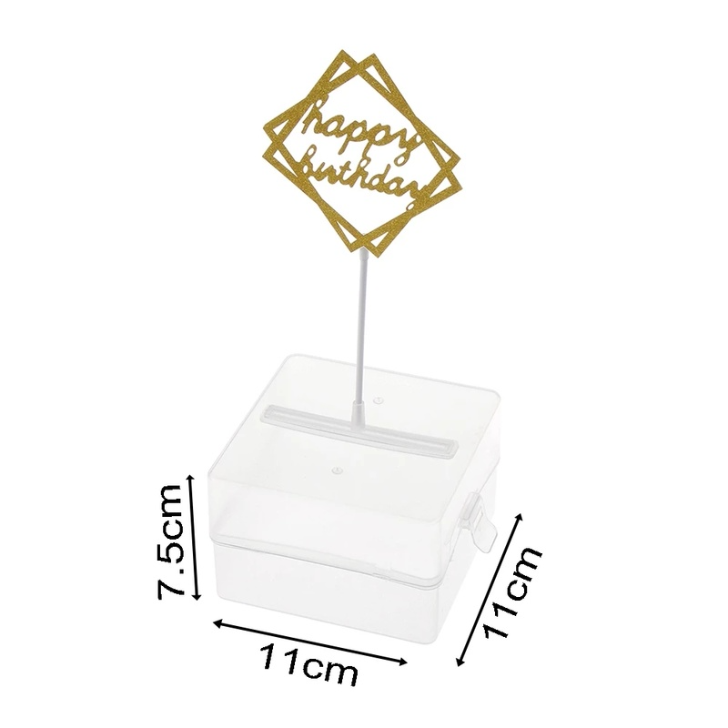 Hộp Đựng Tiền / Bánh Sinh Nhật Bằng Nhựa Trong Suốt Sáng Tạo