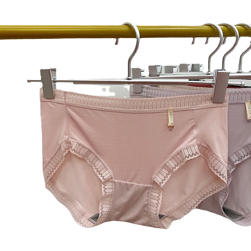 Cotton Mid-waist Plain Women Briefs Simple Light Female Underwear Sexy Ladies Lingerie