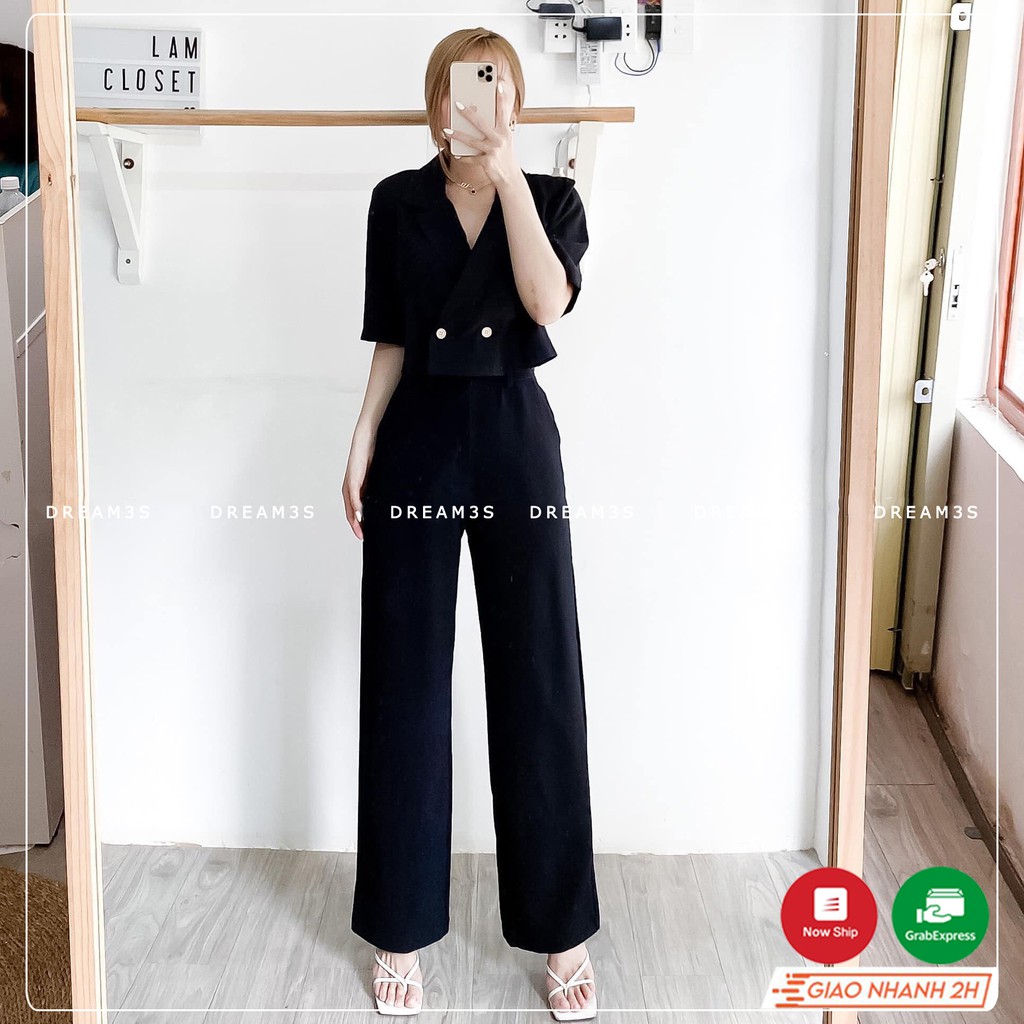 Quần Culottes Dream3s, Quần tây ống rộng chất mịn dày ống rộng dài 100cm