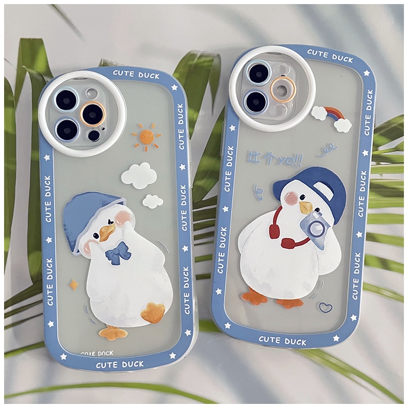 FOR IPHONE 15 6 6S 7 8 14 PLUS X XS XR 11 12 13 MINI MAX PRO Sun duck oval soft case