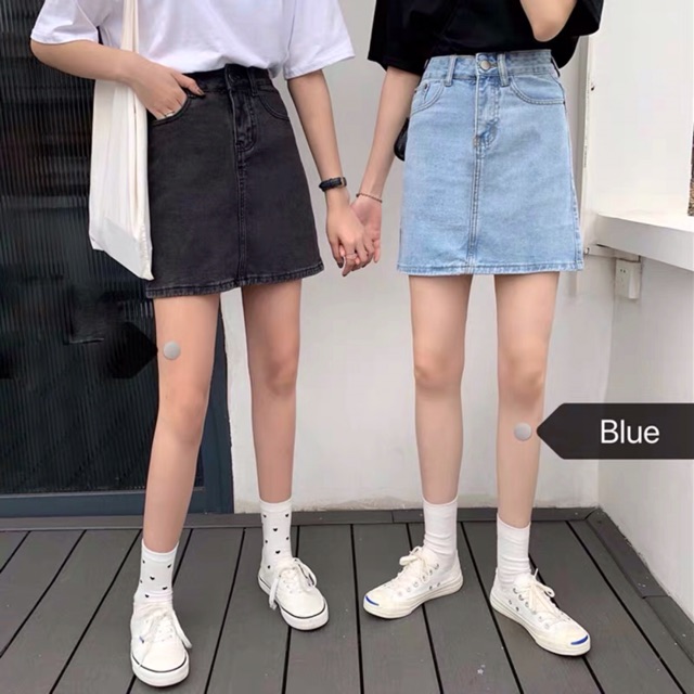 [Size 32~36] Chân Váy Cạp Cao Có Quần Trong Lưng Cao - DÀI 46cm - 4 Màu Cực Xinh - Vải Co Giãn