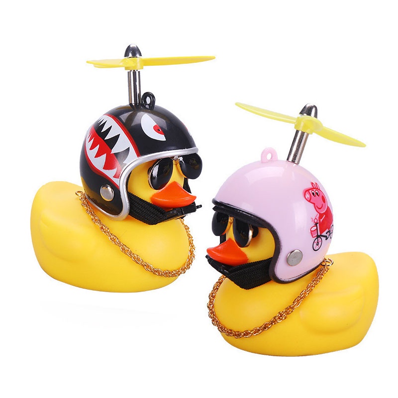 Vịt Cao Su Đội Mũ Bảo Hiểm Trang Trí Xe Hơi / Xe Máy