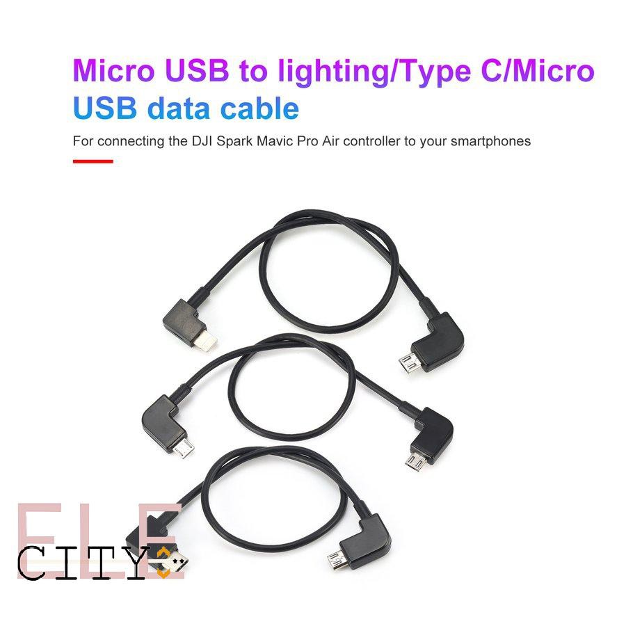 20ele Micro Usb To Lighting / Type C / Micro Usb Cho Dji Spark Mavic Control