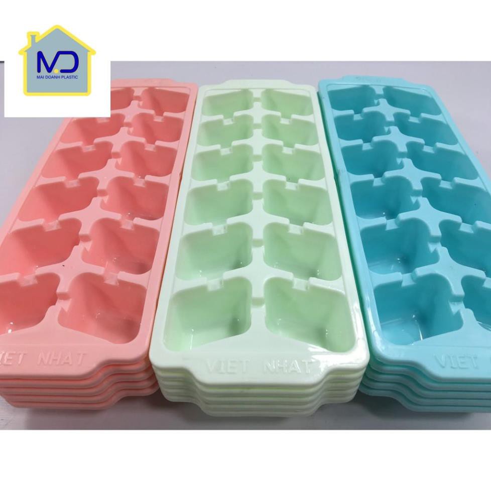 (hot) (Combo 3 khay) làm đá 12 nhựa Việt Nhật (12 viên) - Hàng Chất Lượng, Giá Siêu Rẻ