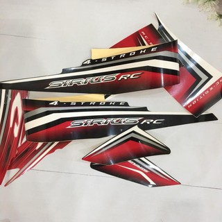[llethuynga] Bộ tem xe Sirius RC đỏ đen (Tem 3 lớp) - nka00099