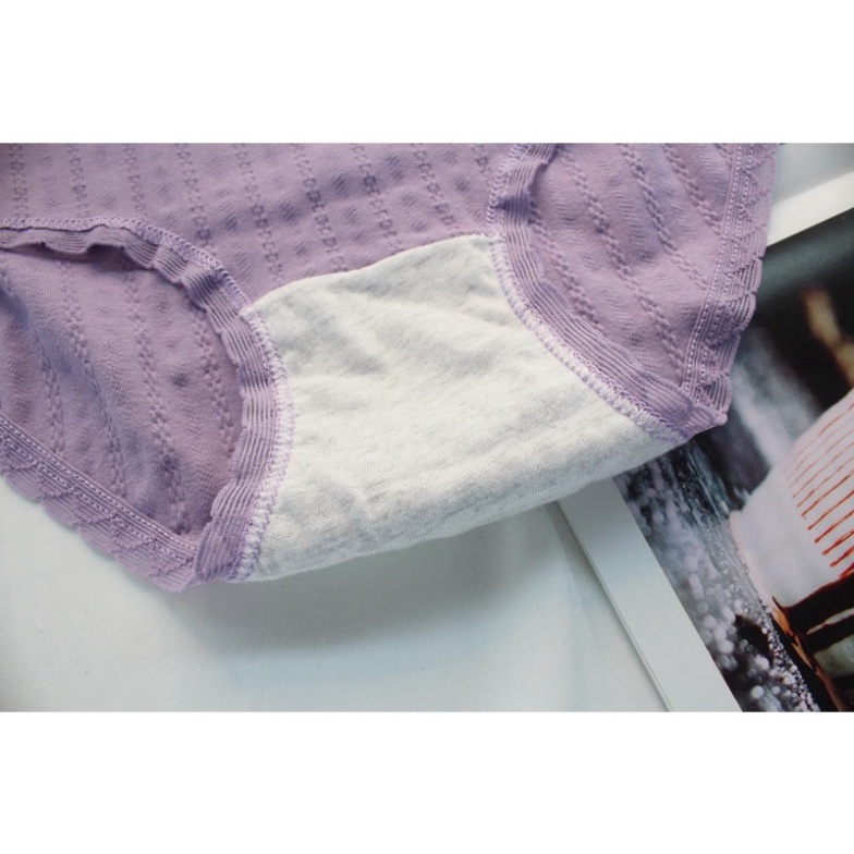 Quần Lót Nữ ❤️ Quần Lót Cotton Co Dãn 4D Diên Vĩ Hoa Tím 488 chất đẹp, thoáng hút mồ hôi