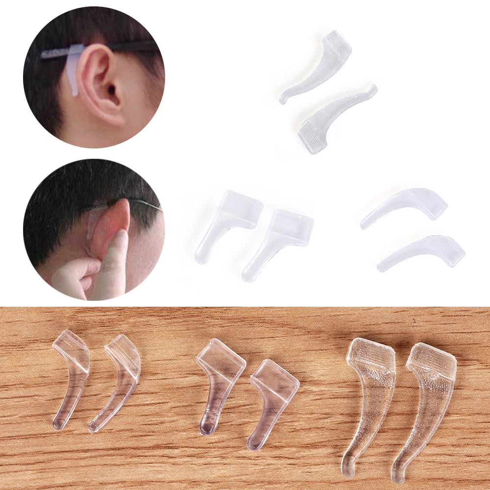 JUNE 10pairs Tip Anti Slip Glass Accessories Silicone Ear Hooks Grip Temple Holder Eyeglasses Eyewear Transparent