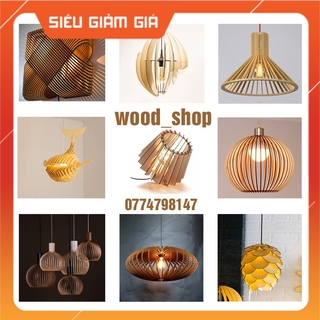 20 mẫu đèn gỗ thả trần