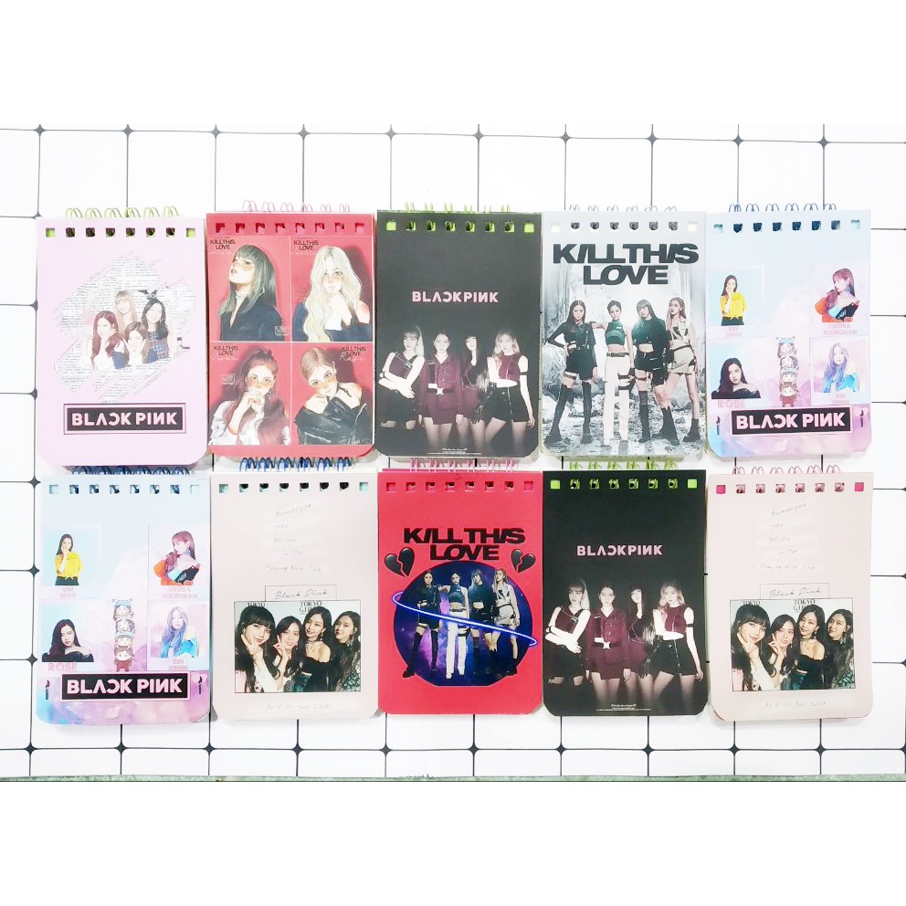 Sổ lò xo mini nhóm nhạc Blackpink LXD5 A7 100 trang sổ note army idol Kpop thần tượng