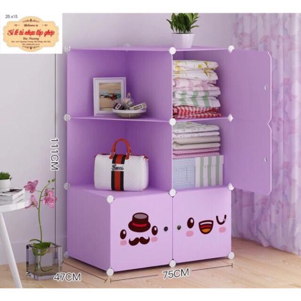 FREESHIP 99K TOÀN QUỐC_Tủ nhựa ghép 4 ô và 2 kệ góc để đồ đa năng sâu 47cm. Tặng kèm 1 treo đồ. Nhắn tin chọn mẫu