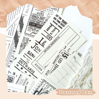 Set Mix 16 Giấy Note Ticket Phong Cách Vintage