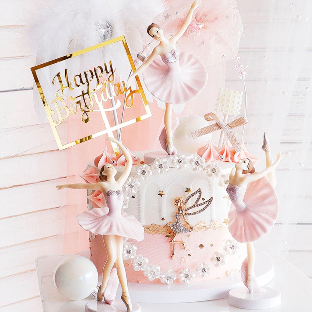 AUGUSTINA Topper Cắm Trang Trí Bánh Kem Hình Cô Dâu Chú Rể