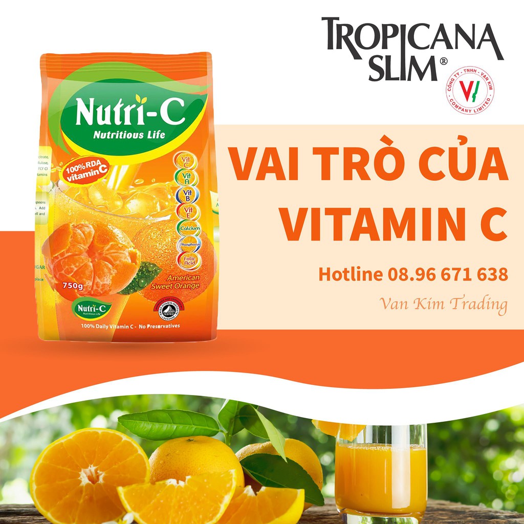 Bột Cam Hòa Tan Nutri-C -  Nhập Khẩu Indonesia 750g, Nhiều Vitamin-C Giúp Tăng Sức Đề Kháng | BigBuy360 - bigbuy360.vn