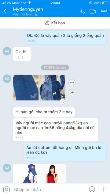 Áo chống nắng 2 lớp jean lót cotton cao cấp Hoa My