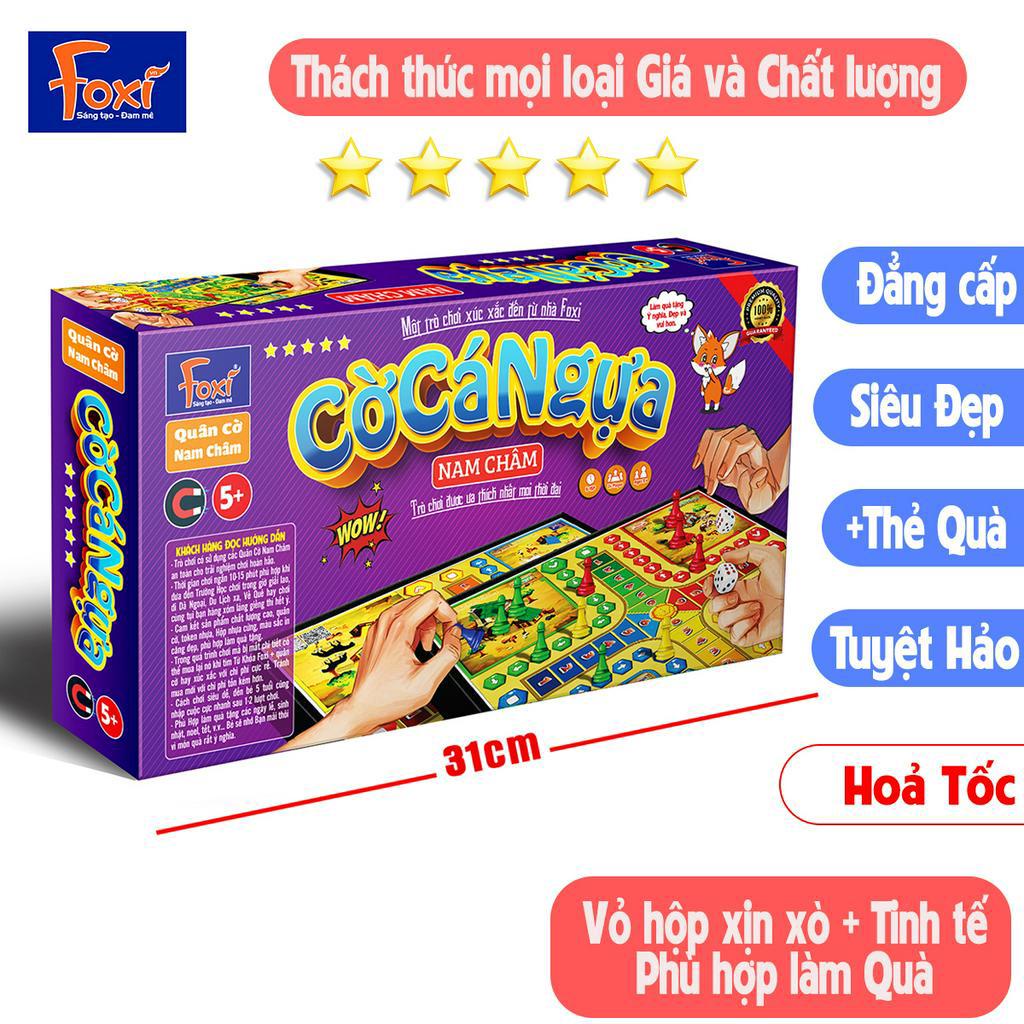 Cờ cá ngựa đại chiến Nam Châm Foxi-Boardgame-mới lạ-độc đáo-nhiều phiên bản-quà tặng cho bé thích mê-kết nối gia đình