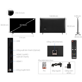 Smart Tivi Samsung 4K 65 inch UA65TU7000 [LH SHOP NHẬN MÃ FREE SHIP&LẮP ĐẶT]