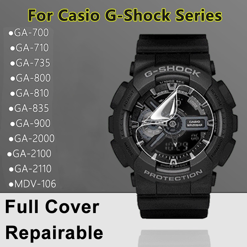 Set 2 / 3 / 5 / 10 Miếng Dán Bảo Vệ Màn Hình Cho Đồng Hồ Casio GA-700 / 710 / 735 / 800 / 810 / 835 / 900 / 2000 / 2100 / 2110 Mdv106 Kính