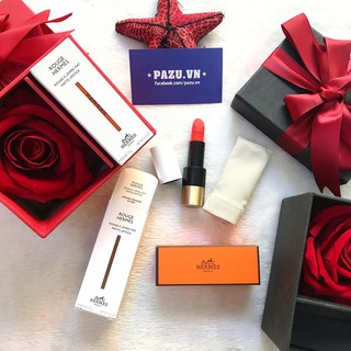Son Hermes Matte kèm hộp quà và hoa hồng siêu xịn
