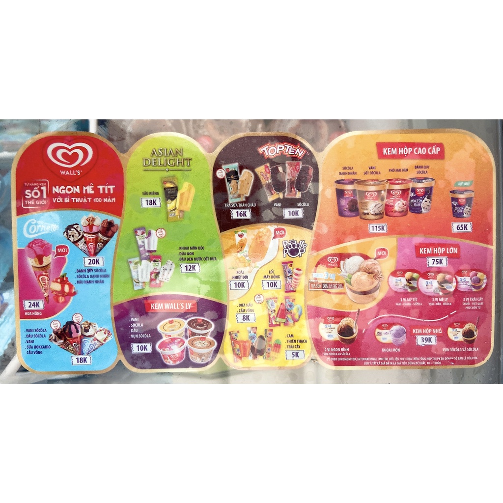 Kem Wall's Topten Vani/Socola cây 56g