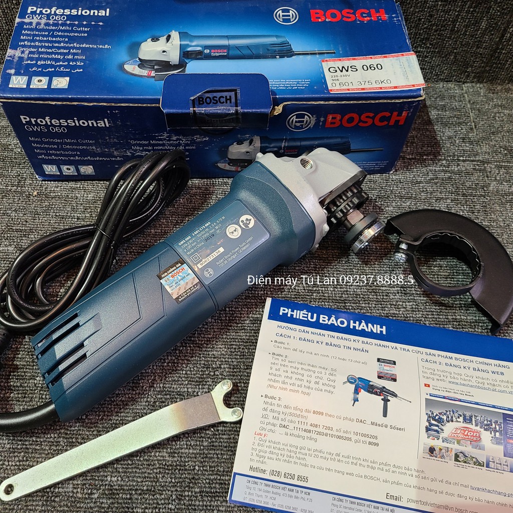 [GIÁ SỐC] Máy mài góc Bosch GWS 060 (100mm) - [BOSCH] bảo hành 6 tháng