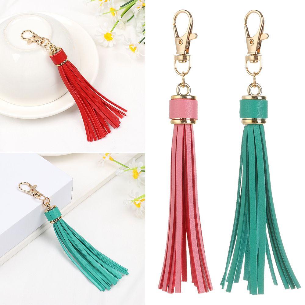 Móc Khóa Tua Rua Chất Liệu Da PU Thời Trang Dành Cho Nữ