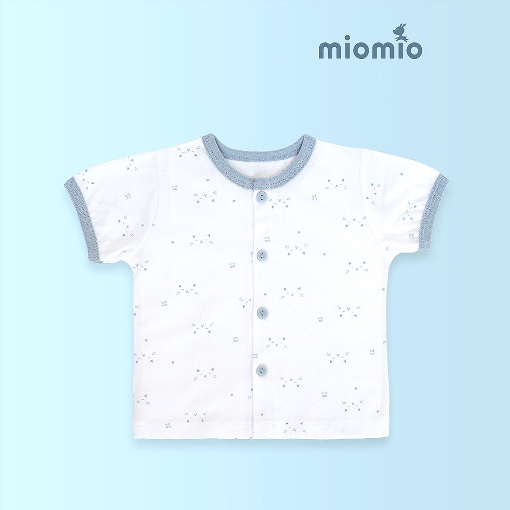 Áo Sơ Sinh Tay Dài, Tay Ngắn, Bộ, Nút Giữa MIOMIO, Họa Tiết Mặt Mèo Cho Bé Trai Bé Gái , 100% Cotton
