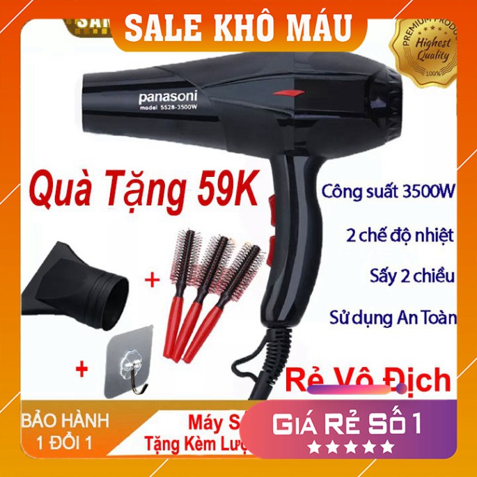 Máy Sấy Tóc 💢FREESHIP💢 máy sấy 2 Chiều 3 chế độ nhiệt , máy sấy tóc công suất lớn 3500w