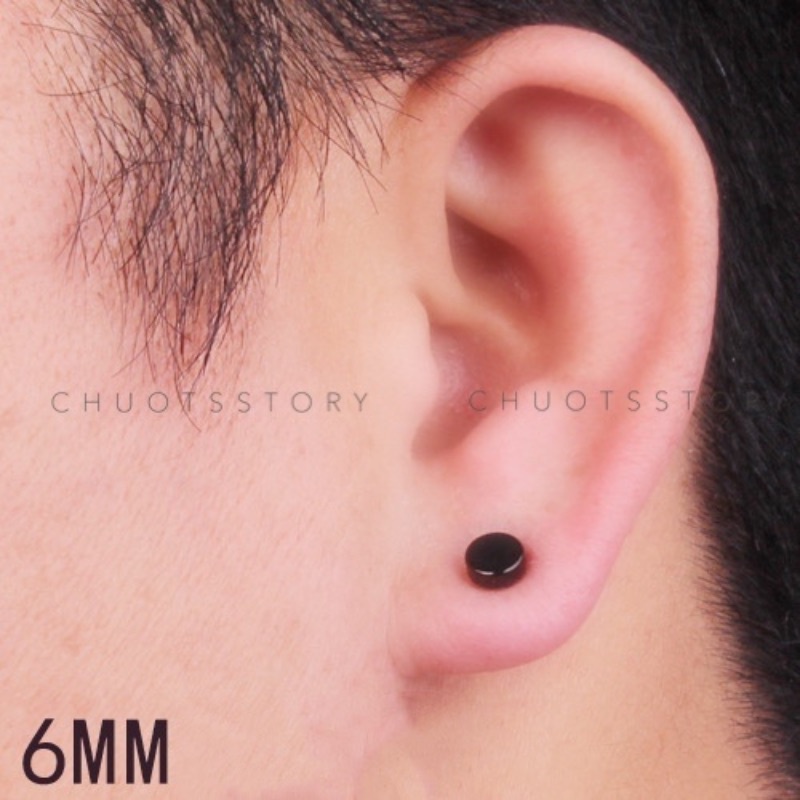 Khuyên tai nam nữ trơn cá tính nhiều mẫu, bông tai titan không gỉ thời trang unisex - ChuotsStory