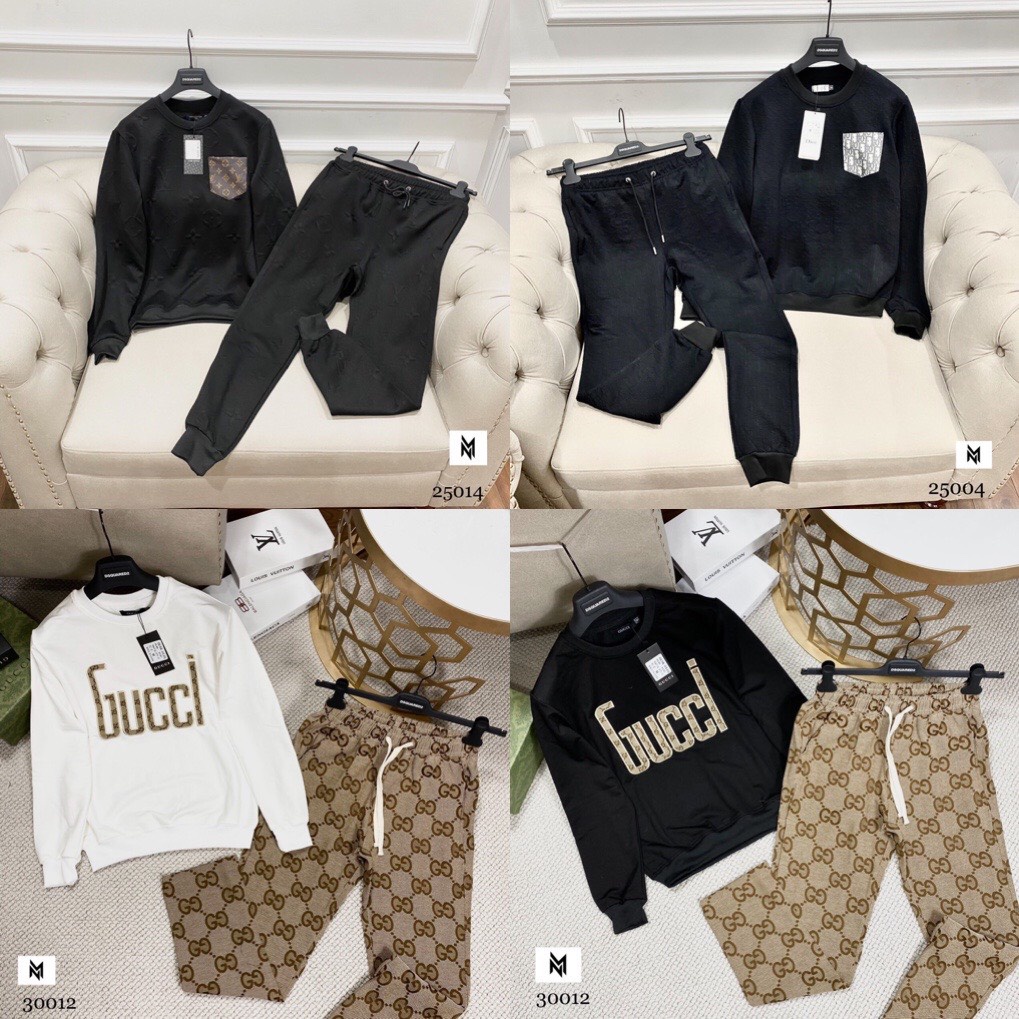 Bộ thu đông nam in họa tiết eo vi, bộ nỉ nam cao cấp họ tiết thêu GC, bộ thể thao nam mùa đông in chữ nổi DIO