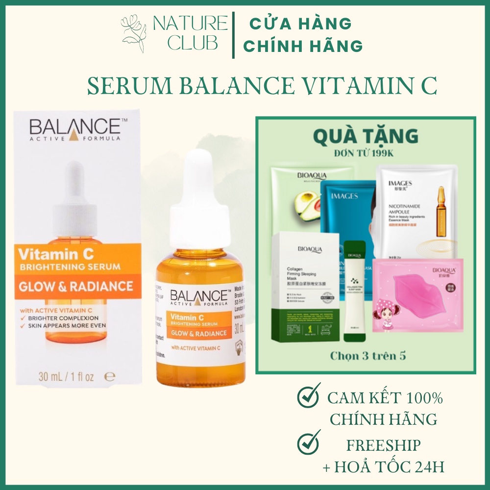 Serum Balance Active Formula Vitamin C Trắng Da, Mờ Thâm 30ml - Nature Club phân phối chính hãng có hóa đơn VAT