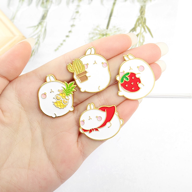 Ghim cài áo kiểu dáng thỏ xinh xắn đáng yêu