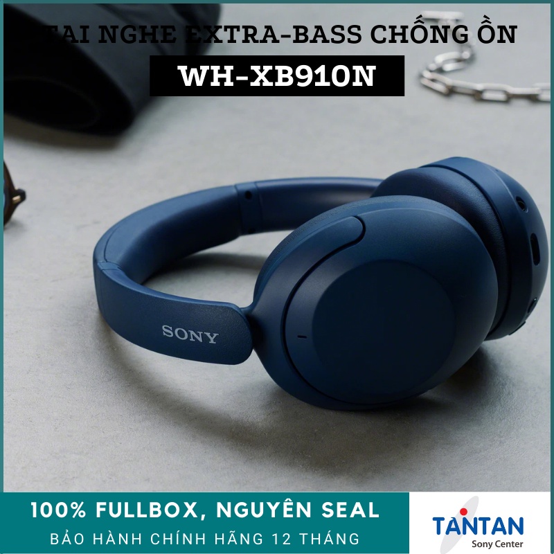 Tai Nghe BLUETOOTH EXTRA-BASS CHỐNG ỒN Sony WH-XB910N | Active Noise-Cancelling - Pin:30h - Điều khiển Cảm Ứng