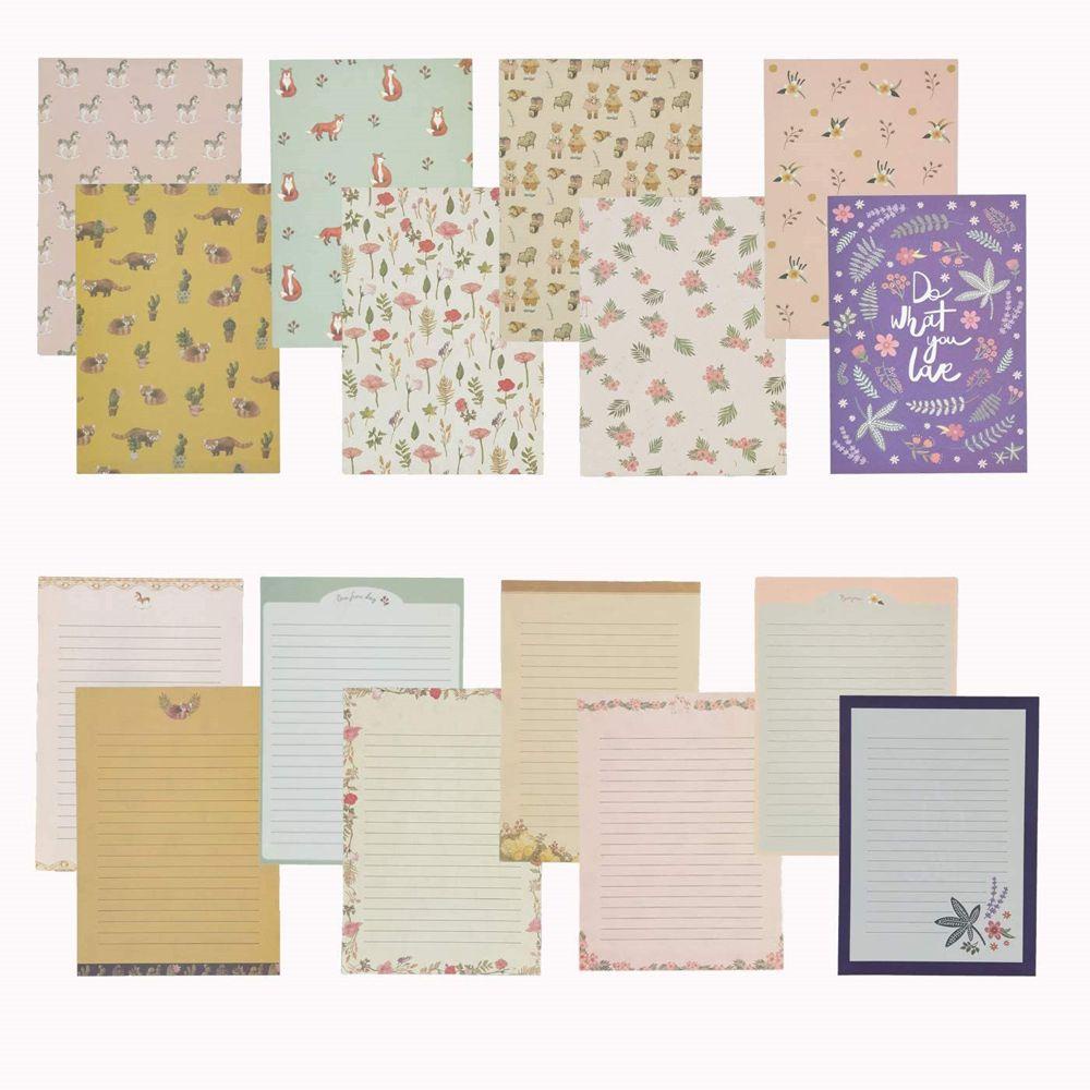 Phong Bì Thư Bằng Giấy Họa Tiết Hoạt Hình Hoa Xinh Xắn