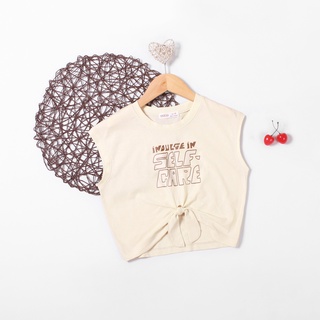 2209.ÁO THUN CROPTOP CỘT NƠ CARE