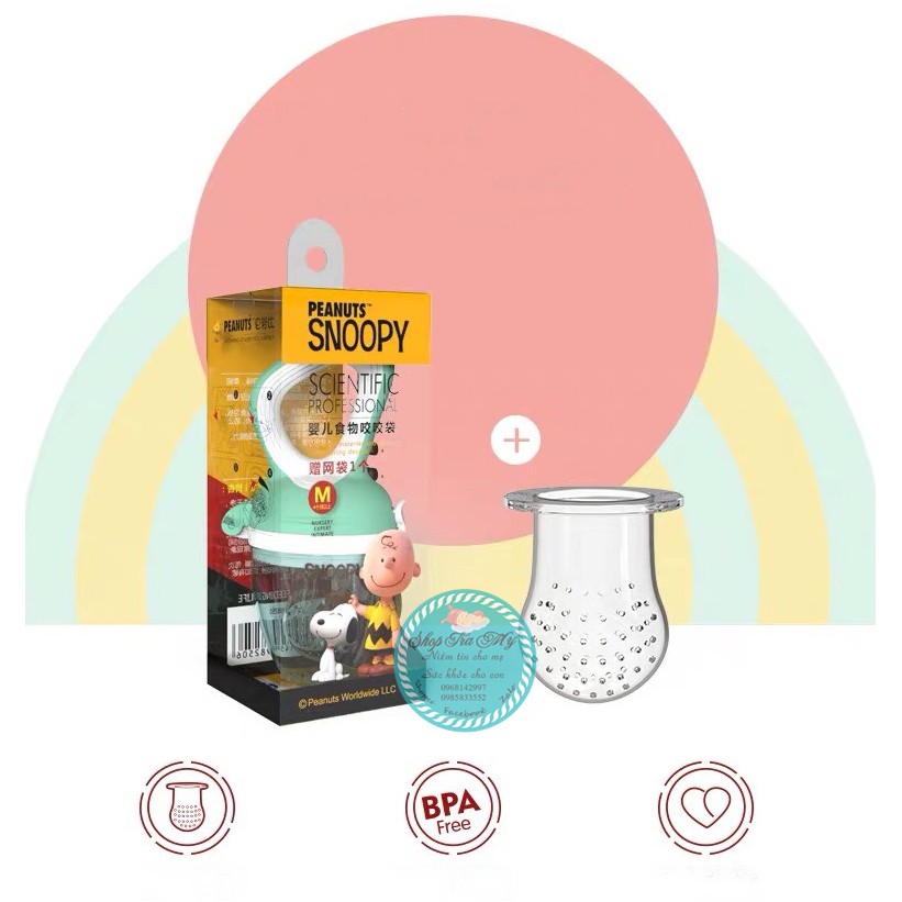 Túi nhai ăn dặm chống hóc SNOOPY