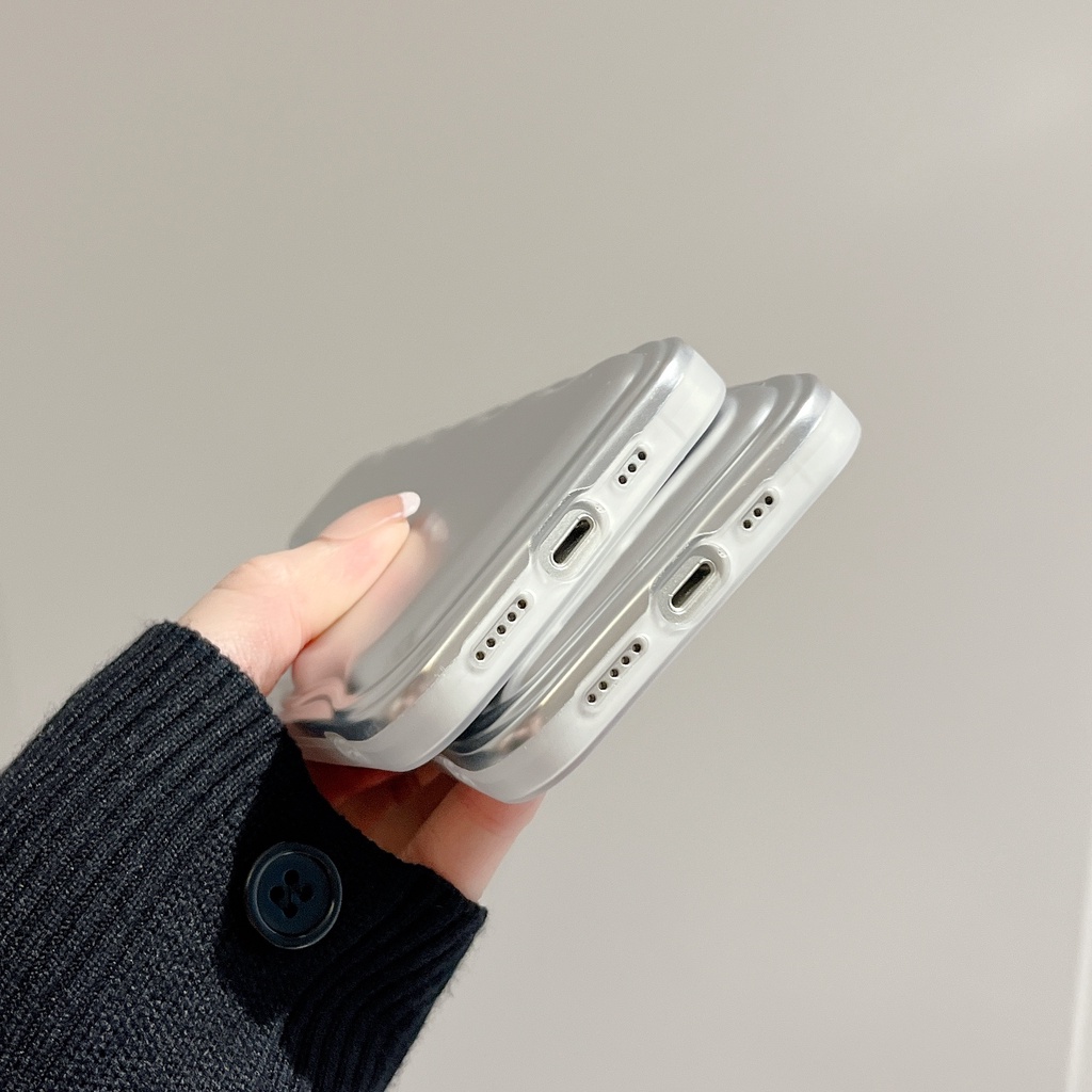 Ốp Điện Thoại Mềm Mạ Điện Họa Tiết Lượn Sóng Cho Iphone 14 pro max 12 pro max 11 pro max xs max xr x 13 pro max plus