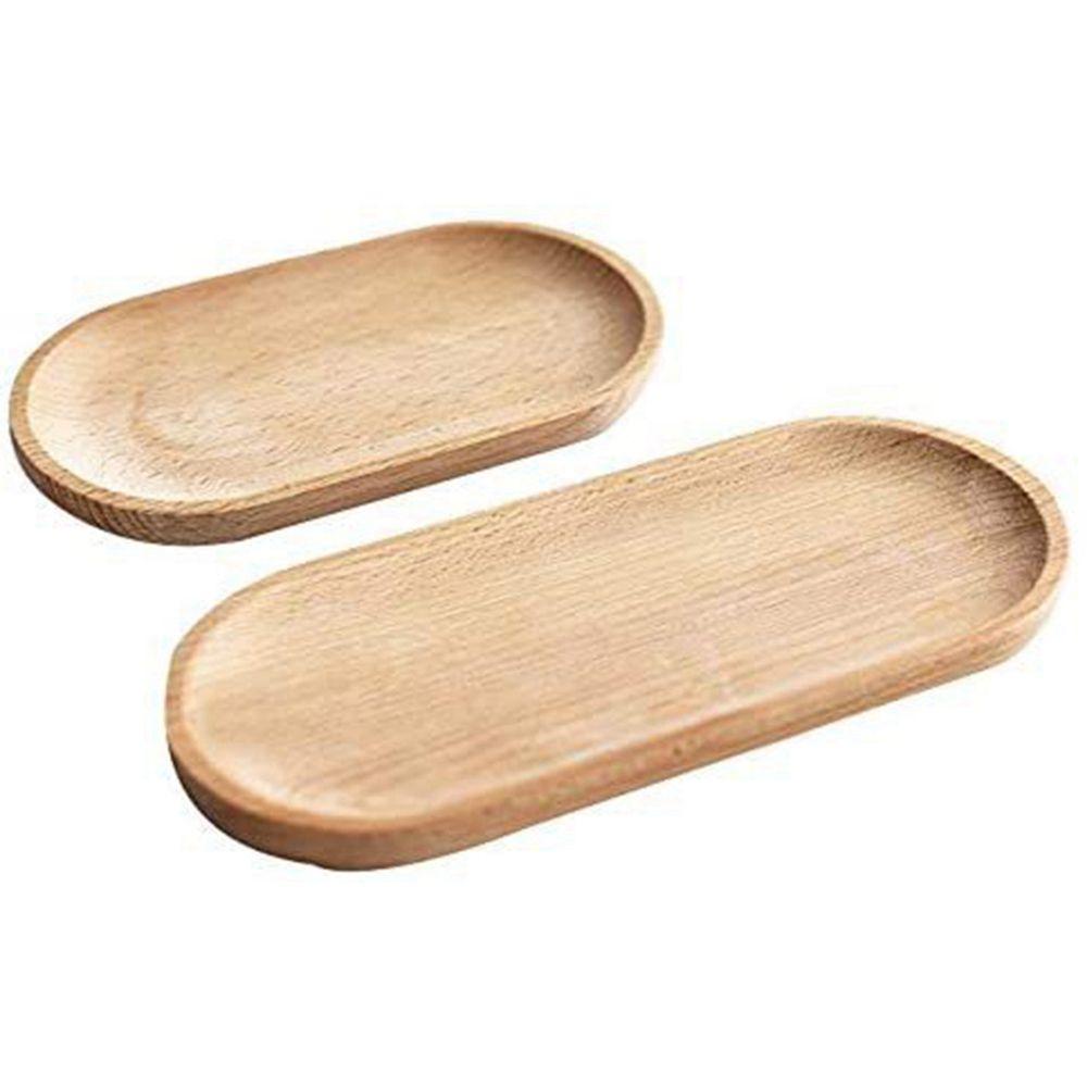 Khay Đựng Đồ Ăn Vặt Hình Oval Màu Trơn Tự Nhiên Cho Phòng Tắm
