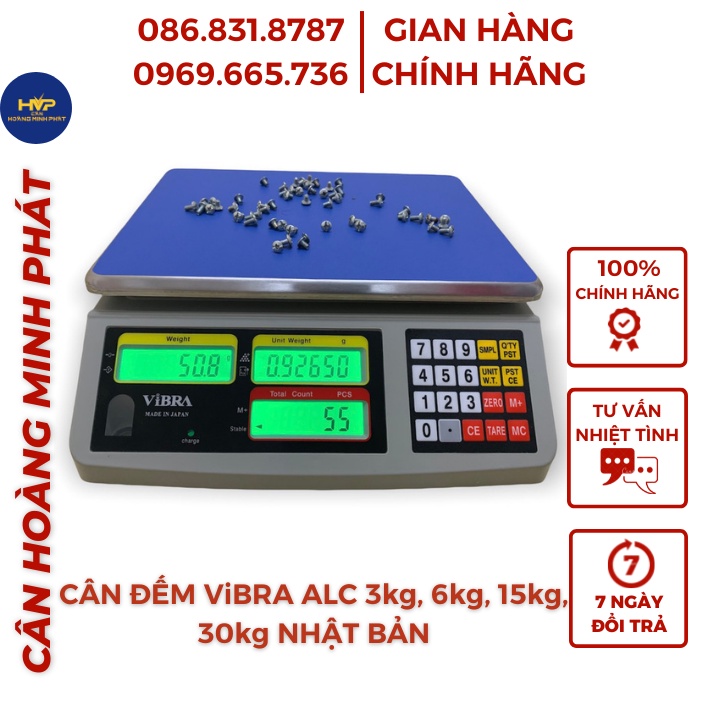 Cân Đếm Điện Tử 3kg 6kg 15kg 30kg ViBRA JaPan ALC - Chính Xác Cao - Bảo Hành 2 Năm